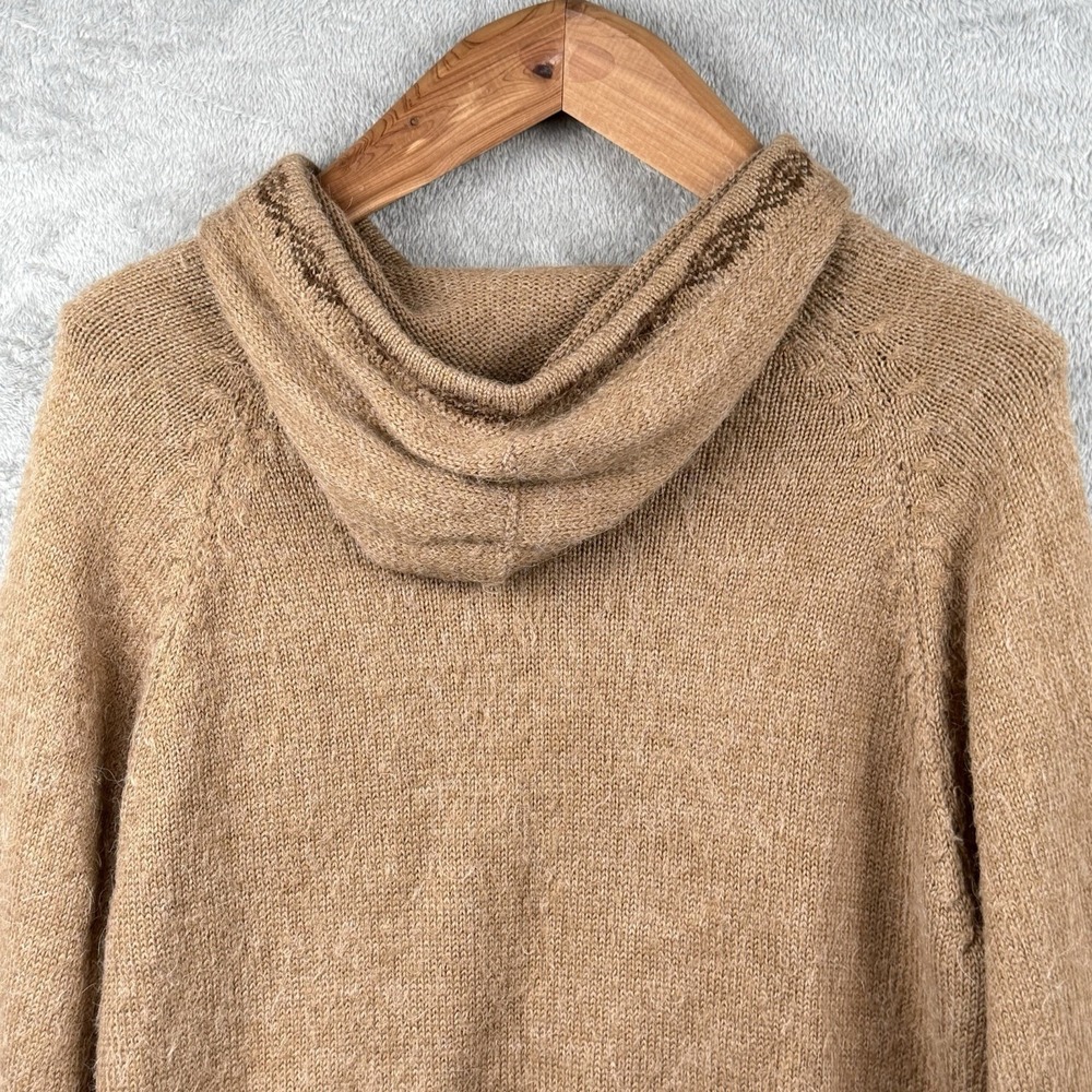 Alpaca Connection Alpaca Wool Full Zip Sweater Womens L Brown Vintage Aztec - Picture 3 of 8